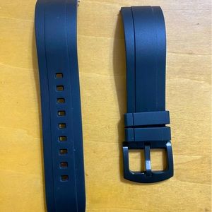 Rubber Watch Strap22mm Sport Watchband Black Wristband With Quick Release